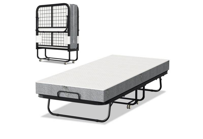 Clanmacy Gästebett Erwachsene Gästebett Klappbar mit13 cm Dicke Matratze 200x90cm von Clanmacy