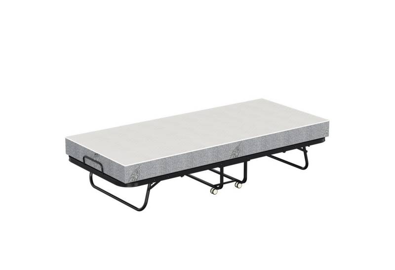 Clanmacy Gästebett Gästebett klappbar 90x200cm auf Rädern mit Matratze bis 150kg von Clanmacy