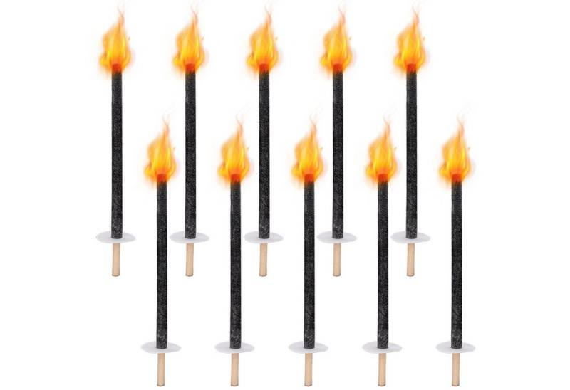Clanmacy Gartenfackel 25x Fackeln Gartenfackel Profi Gartenfeste Fackelfeuer Wachsfackeln, für weihnachten neujahr karneval fasching fastnacht ostern love parade von Clanmacy