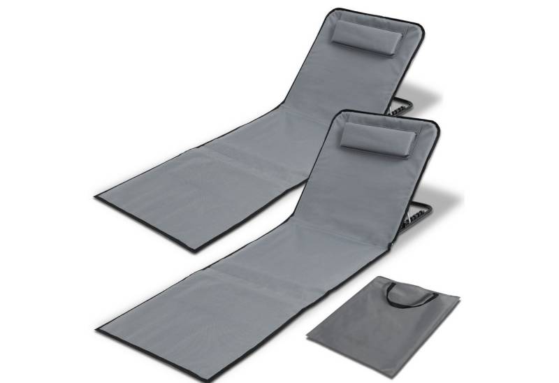 Clanmacy Gartenliege Strandmatte Verstellbarer mit Tragegurt Kopflehne 1-2x 145cm/158cm, 2 St. Clanmacy Gartenliege Strandmatte Verstellbarer mit Tragegurt Kopflehne 1-2x 145cm/158cm, 2 St. von Clanmacy