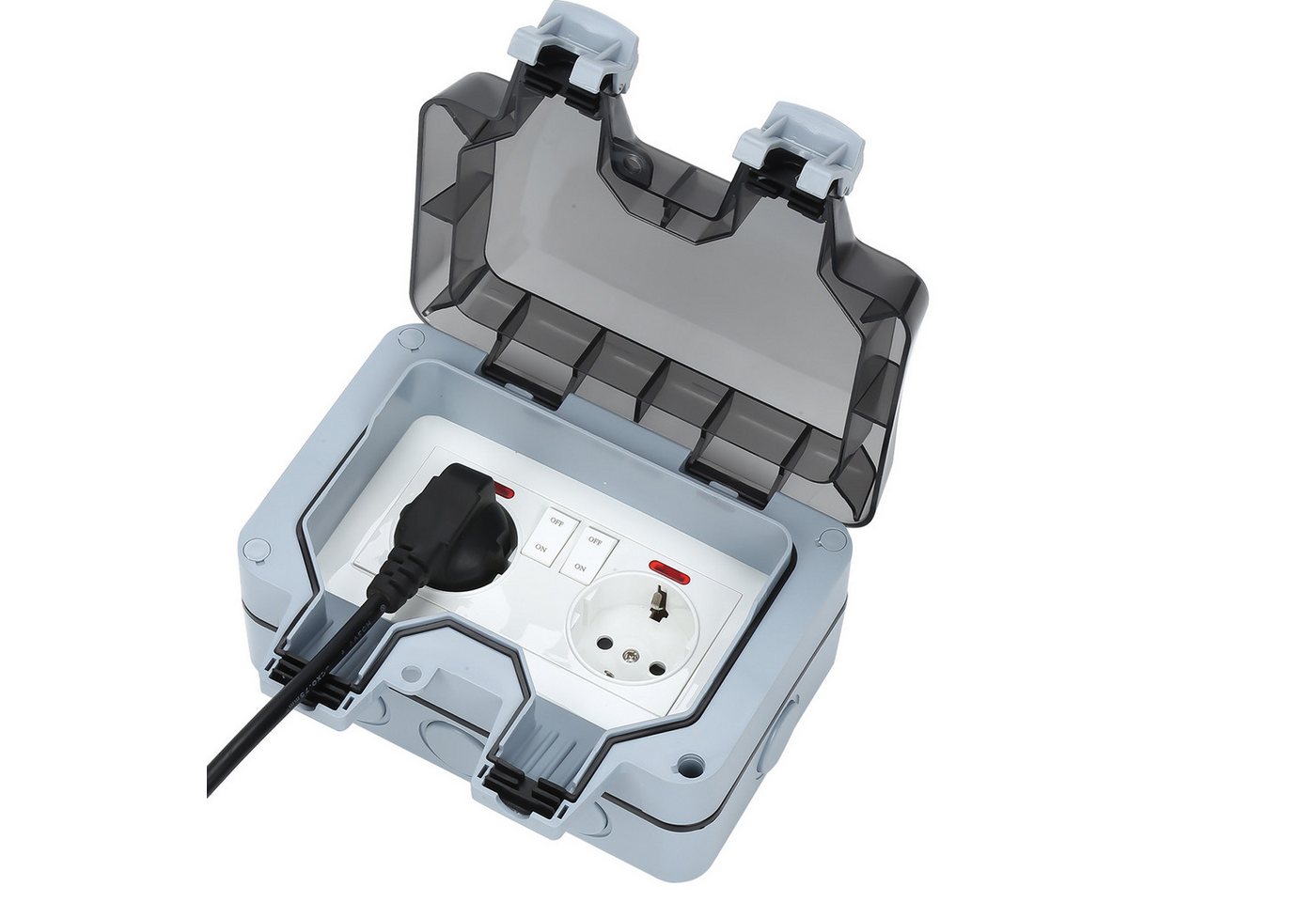 Clanmacy Gartensteckdose Außensteckdose Steckdose Garten IP66 Wasserdicht mit Schalter Aufputz, 1-St. Clanmacy Gartensteckdose Außensteckdose Steckdose Garten IP66 Wasserdicht mit Schalter Aufputz, 1-St. von Clanmacy