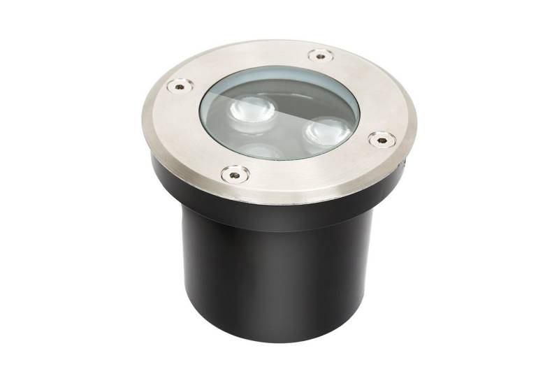 Clanmacy Gartenstrahler 1-12x 3W LED Bodenleuchte Bodenstrahler Aussen-Beleuchtung IP65 Rund, 4er, LED wechselbar, Warmweiß von Clanmacy