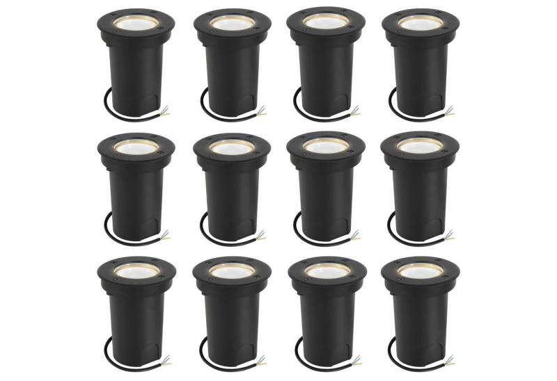 Clanmacy Gartenstrahler 3W LED Bodenleuchte Schwenkbar Außen Bodenlampe IP67 Schwarz Gehäuse von Clanmacy