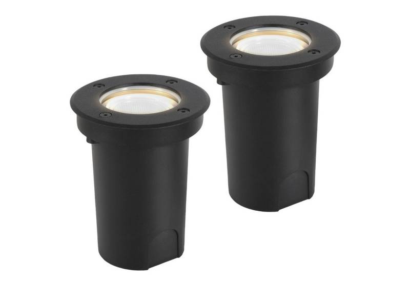 Clanmacy Gartenstrahler 3W LED Bodenleuchte Schwenkbar Außen Bodenlampe IP67 Schwarz Gehäuse von Clanmacy