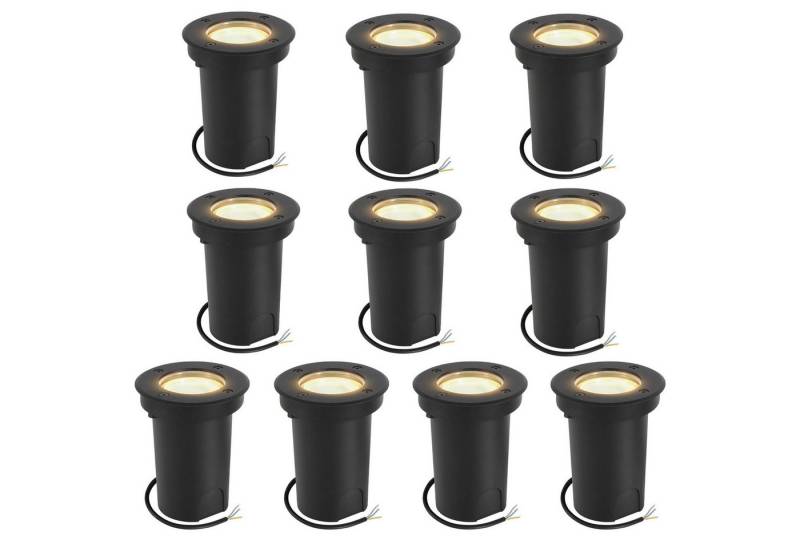 Clanmacy Gartenstrahler 3W LED Bodenleuchte Schwenkbar Außen Bodenlampe IP67 Schwarz Gehäuse von Clanmacy