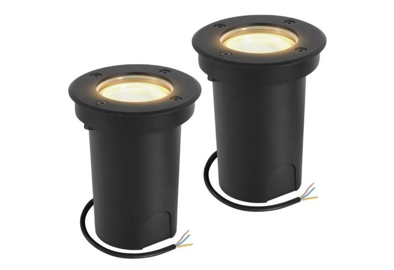 Clanmacy Gartenstrahler 3W LED Bodenleuchte Schwenkbar Außen Bodenlampe IP67 Schwarz Gehäuse von Clanmacy