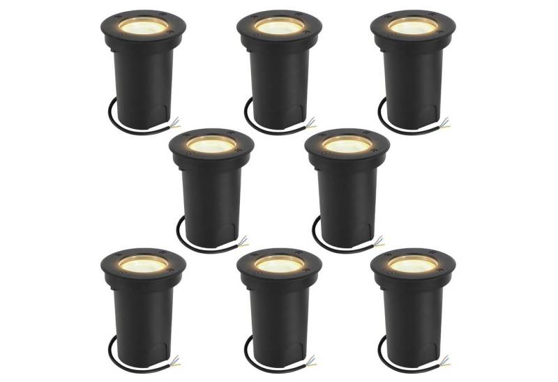 Clanmacy Gartenstrahler 3W LED Bodenleuchte Schwenkbar Außen Bodenlampe IP67 Schwarz Gehäuse von Clanmacy