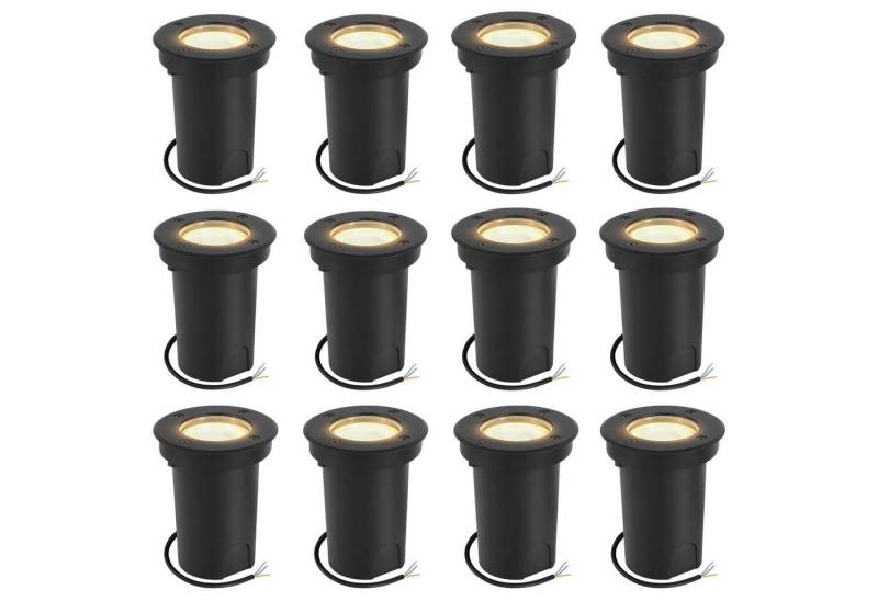 Clanmacy Gartenstrahler 3W LED Bodenleuchte Schwenkbar Außen Bodenlampe IP67 Schwarz Gehäuse von Clanmacy