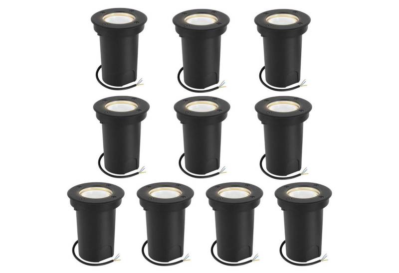 Clanmacy Gartenstrahler 3W LED Bodenleuchte Schwenkbar Außen Bodenlampe IP67 Schwarz Gehäuse von Clanmacy