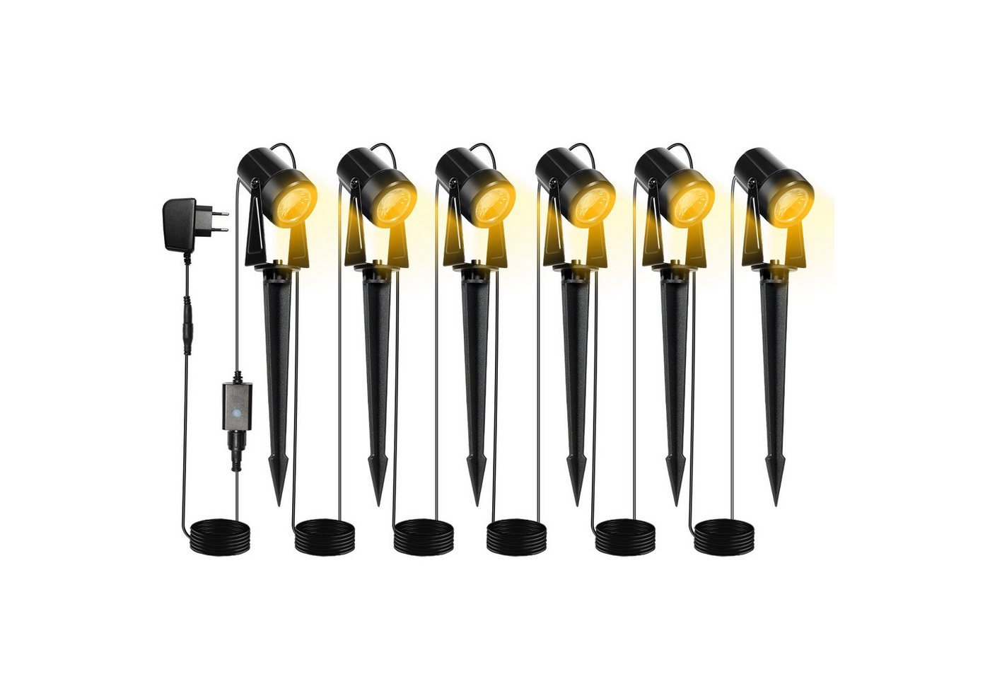 Clanmacy Gartenstrahler LED Gartenstrahler mit Erdspieß 6er Set Außenstrahler Gartenlampe IP65 Clanmacy Gartenstrahler LED Gartenstrahler mit Erdspieß 6er Set Außenstrahler Gartenlampe IP65 von Clanmacy
