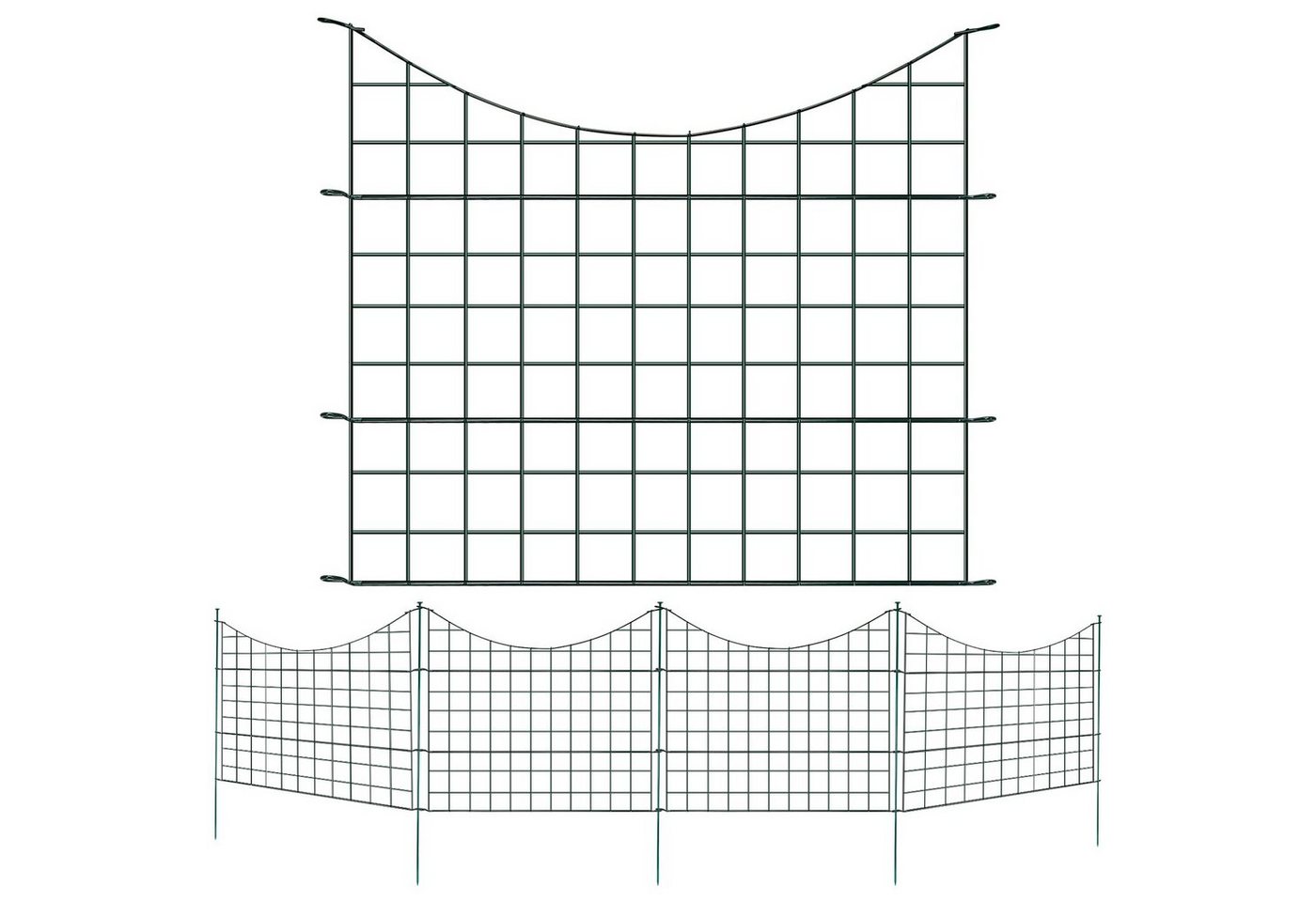 Clanmacy Gartenzaun Teichzaun GRÜN Garten Draht Gartenzaun Zaun Freilauf Teichschutzzaun von Clanmacy