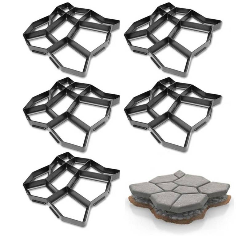 Clanmacy Gipsfaserplatten 5X Pflasterform Gehwegplatten Pflasterschablone Betonform von Clanmacy