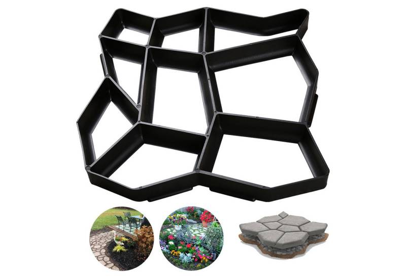 Clanmacy Gipsfaserplatten Pflasterform Schalungsform Klinker Garten Stein DIY Innenbereich von Clanmacy
