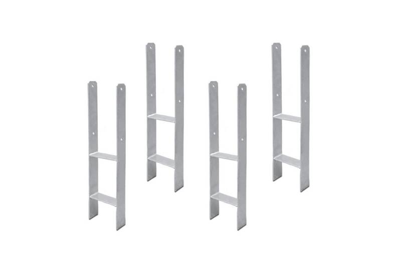 Clanmacy H-Pfostenanker 4x Pfostenanker Pfostenträger 121MM H-Anker für Pfosten von Clanmacy