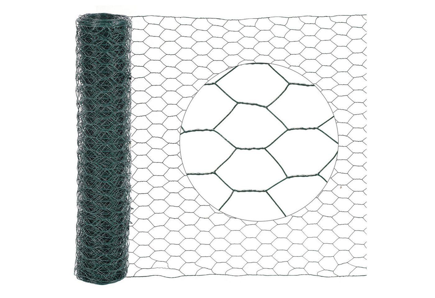 Clanmacy Hasendraht Maschendrahtzaun Verzinkt Drahtzaun Kaninchendraht Gartenzaun, (Maschengröße: 27x27cm, 1-St., 2 Größe: 50x1000cm/100x1000cm), Witterungsbeständig, robust, stabil und vielseitig einsetzbar von Clanmacy