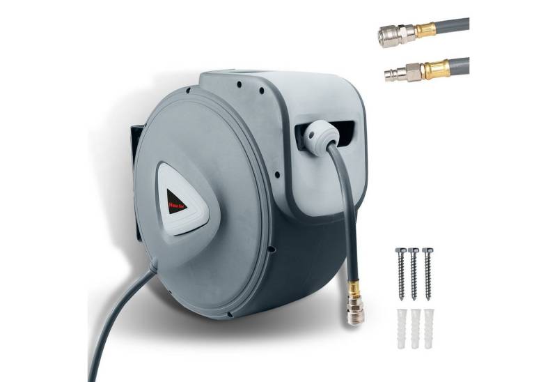 Clanmacy Hochdruckschlauch 30m Druckluftschlauch Aufroller Schlauchaufroller Schlauchtrommel 1/4" von Clanmacy