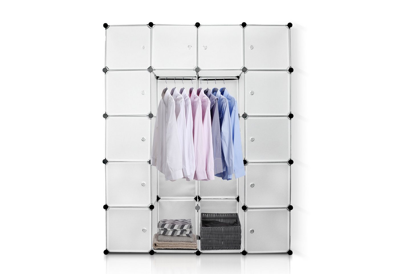 Clanmacy Kleiderschrank Kleiderschrank DIY Regalsystem Steckregal 20 Würfel Weiß Clanmacy Kleiderschrank Kleiderschrank DIY Regalsystem Steckregal 20 Würfel Weiß von Clanmacy