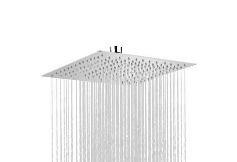 Clanmacy Kopfbrause Edelstahl Kopfbrause Duschkopf Regendusche 304 Regenbrause 20X20CM, einstellbare Duschkopf von Clanmacy