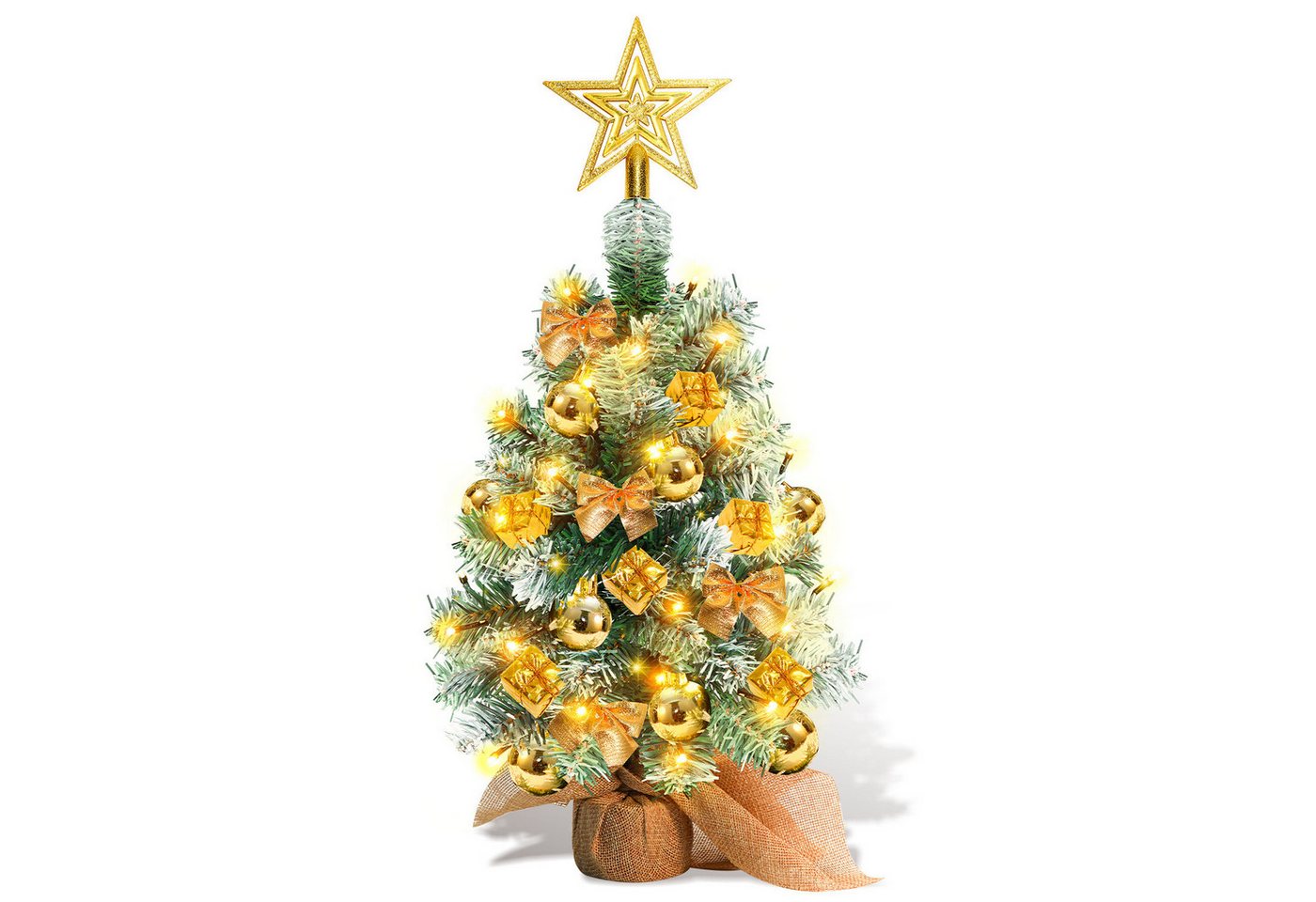 Clanmacy Künstlicher Weihnachtsbaum Mini Weihnachtsbaum,8 Licht Modi,40cm mit Stern-Baumspitze und Deko Clanmacy Künstlicher Weihnachtsbaum Mini Weihnachtsbaum,8 Licht Modi,40cm mit Stern-Baumspitze und Deko von Clanmacy