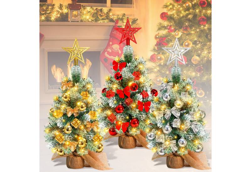 Clanmacy Künstlicher Weihnachtsbaum Mini Weihnachtsbaum,für DIY-Weihnachtsdekoration mit LED-Lichterkette von Clanmacy