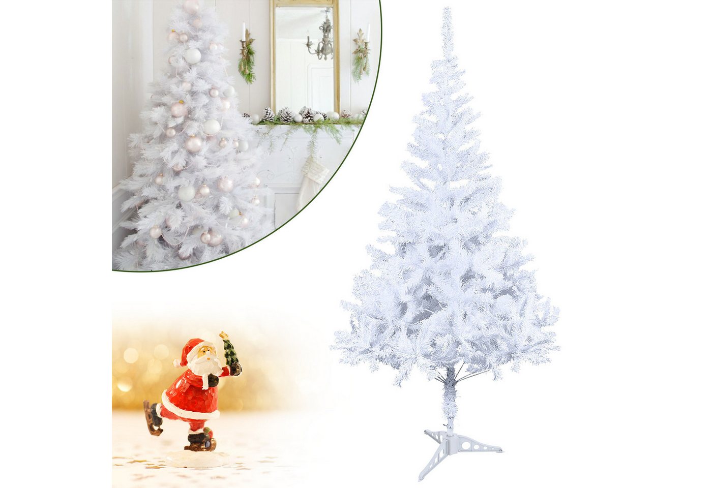 Clanmacy Künstlicher Weihnachtsbaum Tannenbaum Christbaum-Ständer Weihnachtsdek von Clanmacy