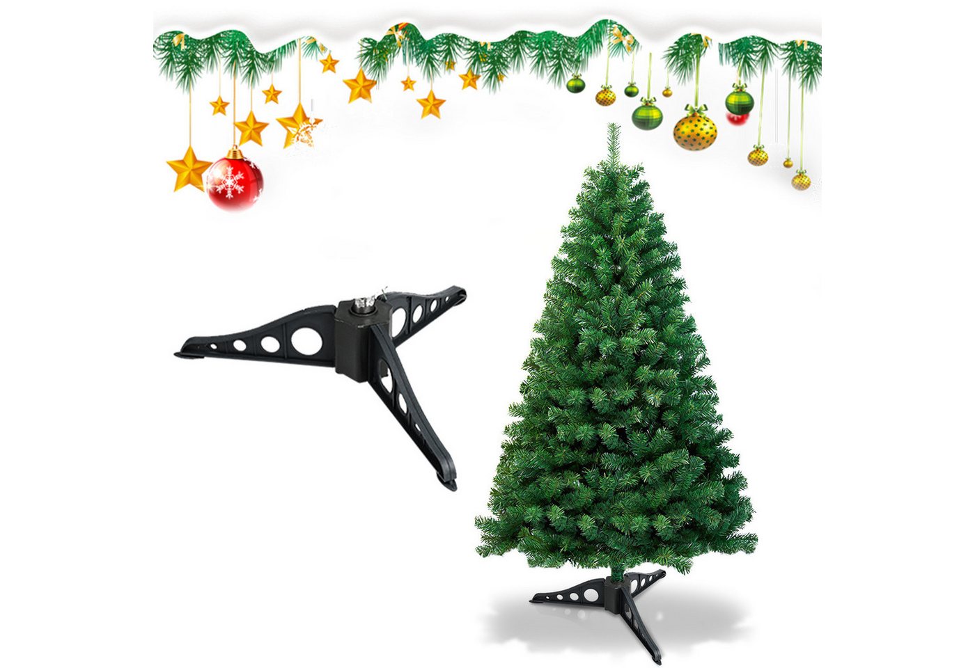 Clanmacy Künstlicher Weihnachtsbaum Tannenbaum Schnellaufbau inkl. Ständer Weihnachtsdeko 120-210 cm Clanmacy Künstlicher Weihnachtsbaum Tannenbaum Schnellaufbau inkl. Ständer Weihnachtsdeko 120-210 cm von Clanmacy