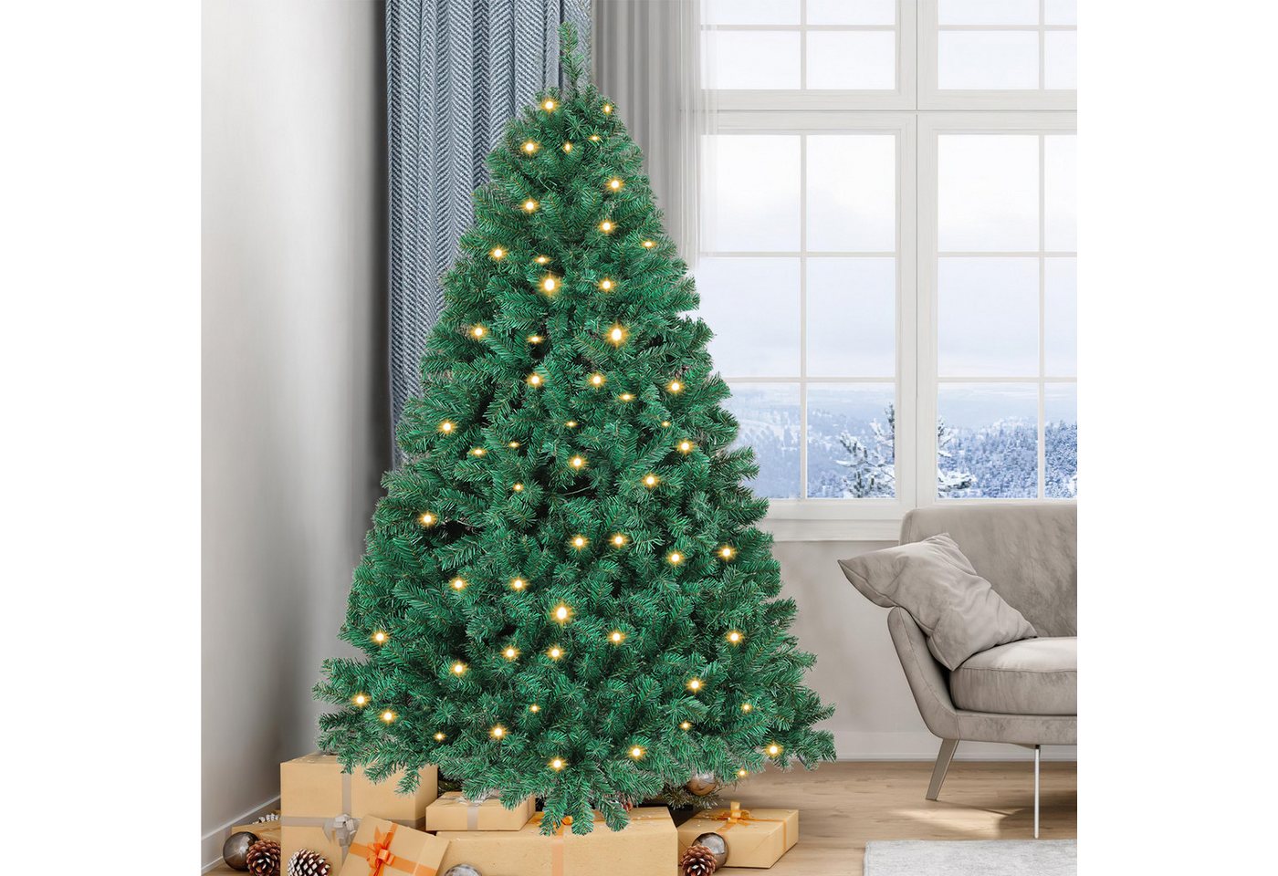 Clanmacy Künstlicher Weihnachtsbaum Weihnachtsbaum mit Ständer PVC Tannenbaum künstlicher Christbaum, Tannenbaum, Sehr schwer entflammbar. Clanmacy Künstlicher Weihnachtsbaum Weihnachtsbaum mit Ständer PVC Tannenbaum künstlicher Christbaum, Tannenbaum, Sehr schwer entflammbar. von Clanmacy