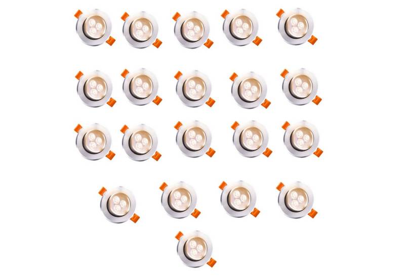 Clanmacy LED Deckenleuchte LED Einbaustrahler (20St). Deckenleuchte Einbauleuchte von Clanmacy