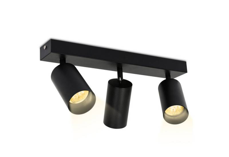 Clanmacy LED Deckenspots Deckenstrahler wechselbar Warmweiß LED Decken-lampe GU10 Schwarz von Clanmacy
