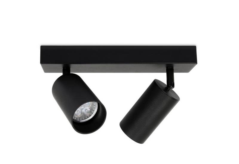 Clanmacy LED Deckenspots Deckenstrahler wechselbar Warmweiß LED Decken-lampe GU10 Schwarz von Clanmacy
