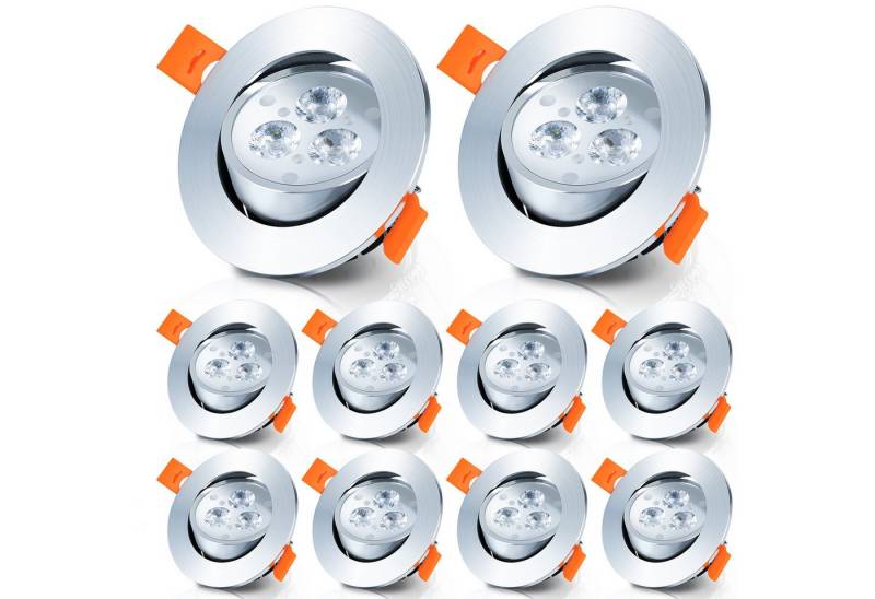 Clanmacy LED Einbauleuchte 3W LED Einbaustrahler LED Einbauspot Warmweiß 10er, LED Deckenlampe Clanmacy LED Einbauleuchte 3W LED Einbaustrahler LED Einbauspot Warmweiß 10er, LED Deckenlampe von Clanmacy