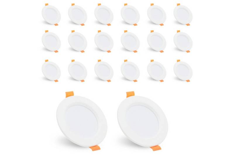 Clanmacy LED Einbaustrahler 20St. LED Einbaustrahler 5W KaltWeiß 400LM Deckenleuchte Einbauleuchte von Clanmacy