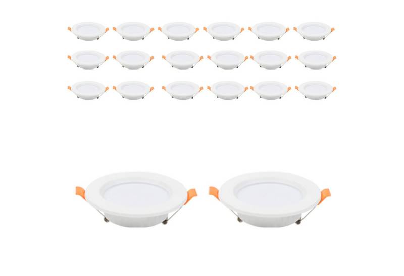 Clanmacy LED Einbaustrahler 20St. LED Einbaustrahler 5W WarmWeiß 400LM Deckenleuchte Einbauleuchte von Clanmacy