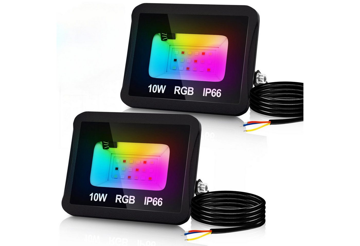 Clanmacy LED Flutlichtstrahler 2x10W LED Flutlichtstrahler RGB LED Strahler mit Fernbedienung Clanmacy LED Flutlichtstrahler 2x10W LED Flutlichtstrahler RGB LED Strahler mit Fernbedienung von Clanmacy
