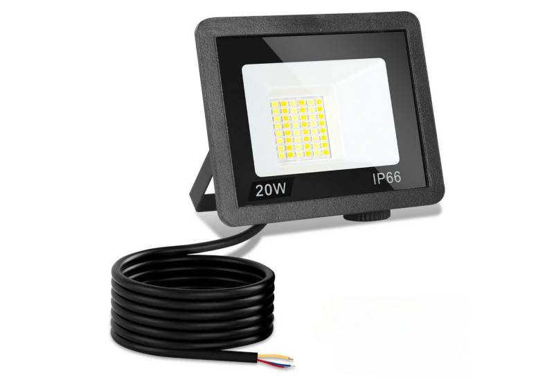 Clanmacy LED Flutlichtstrahler LED Fluter LED Strahler LED Flutlichtstrahler 1X 20W 3 Farbe, Außenstrahler von Clanmacy