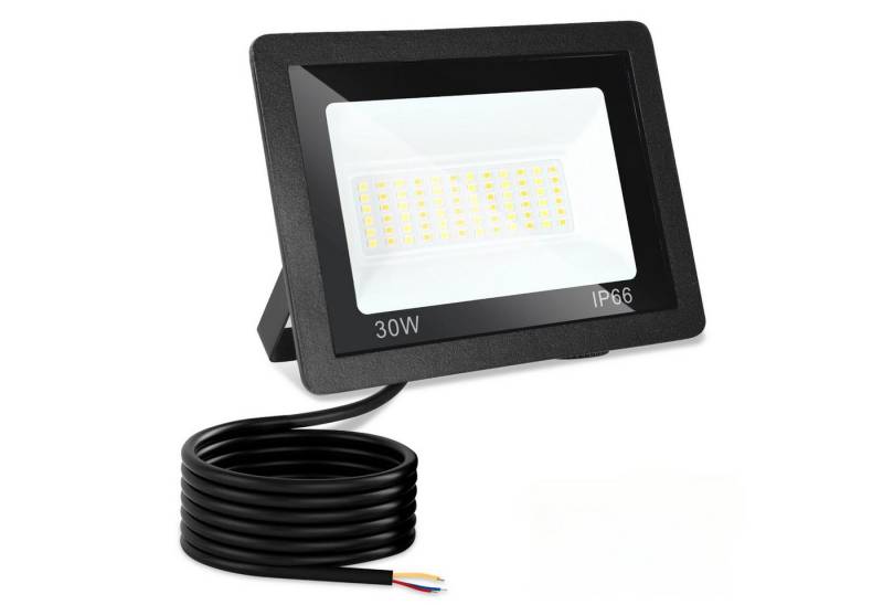 Clanmacy LED Flutlichtstrahler LED Fluter LED Strahler LED Flutlichtstrahler 1X 30W 3 Farbe, Außenstrahler von Clanmacy