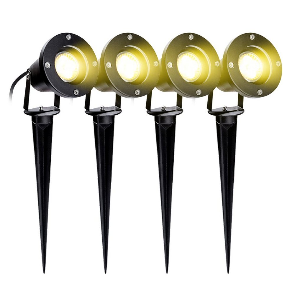 Clanmacy LED Gartenstrahler Gartenbeleuchtung mit Erdspieß 4W IP65 Gartenleuchte Warmweiß, LED fest integriert, Warmweiß Clanmacy LED Gartenstrahler Gartenbeleuchtung mit Erdspieß 4W IP65 Gartenleuchte Warmweiß, LED fest integriert, Warmweiß von Clanmacy