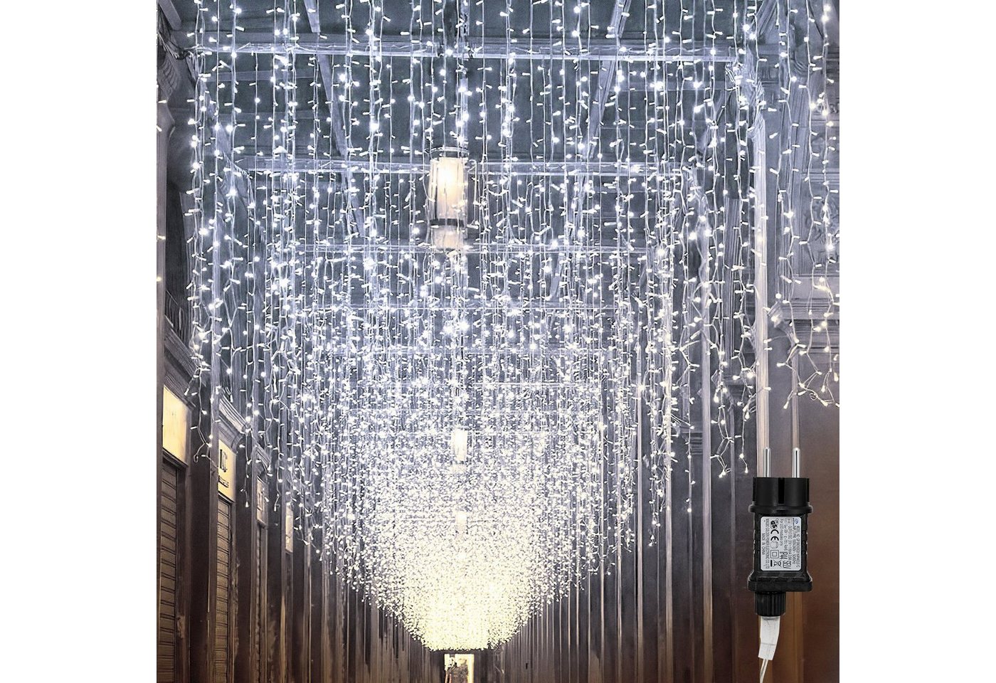 Clanmacy LED-Lichterkette 5-200m LED Eisregen Eiszapfen Lichterkette Deko Weihnachten Fenster, 8 verschiedene Modi Clanmacy LED-Lichterkette 5-200m LED Eisregen Eiszapfen Lichterkette Deko Weihnachten Fenster, 8 verschiedene Modi von Clanmacy