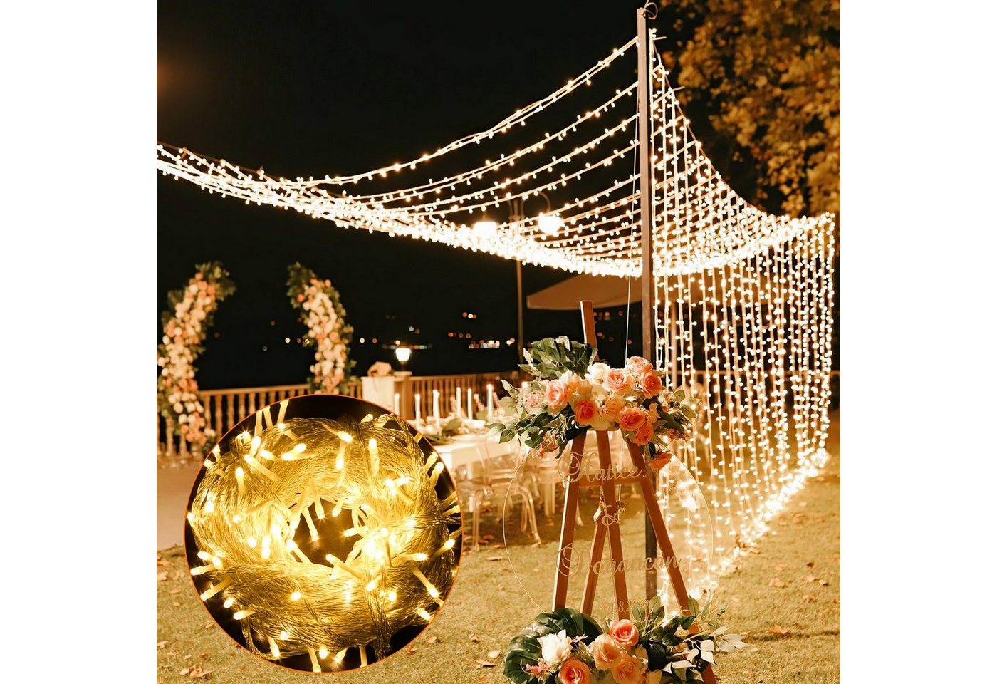 Clanmacy LED-Lichterkette 5-200m LED Eisregen Eiszapfen Lichterkette Deko Weihnachten Fenster, 8 verschiedene Modi Clanmacy LED-Lichterkette 5-200m LED Eisregen Eiszapfen Lichterkette Deko Weihnachten Fenster, 8 verschiedene Modi von Clanmacy