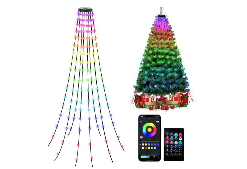 Clanmacy LED-Lichterkette Christbaumbeleuchtung Bäume APP-Kontrolle Christbaum 160 LED Clanmacy LED-Lichterkette Christbaumbeleuchtung Bäume APP-Kontrolle Christbaum 160 LED von Clanmacy