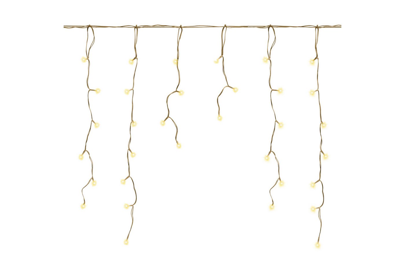 Clanmacy LED-Lichterkette LED Eisregen Outdoor Eisregen Lichtervorhang 15M 400LEDs Warmweiß, Weihnachten von Clanmacy