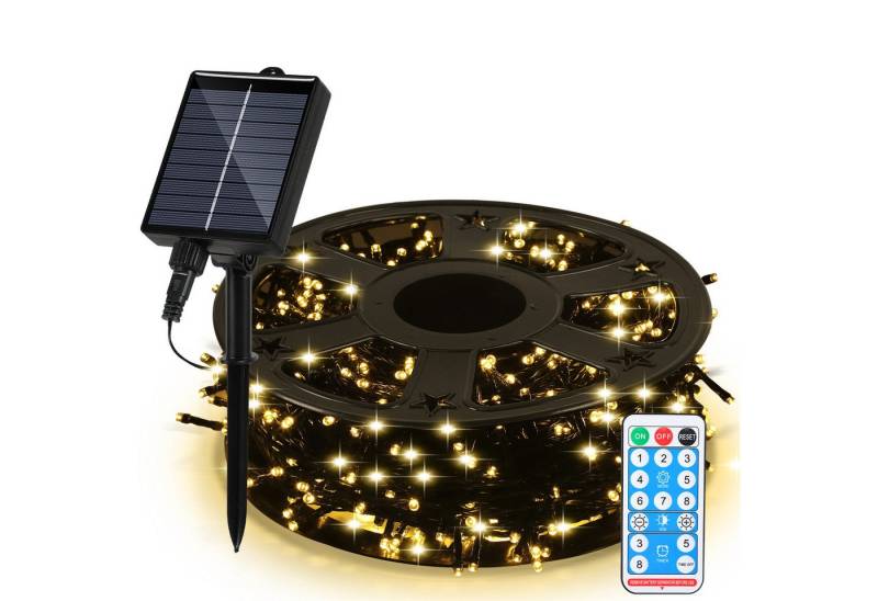Clanmacy LED-Lichterkette LED Solar Lichterkette Solarleuchten Außen Weihnachten Beleuchtung, Wasserdicht von Clanmacy