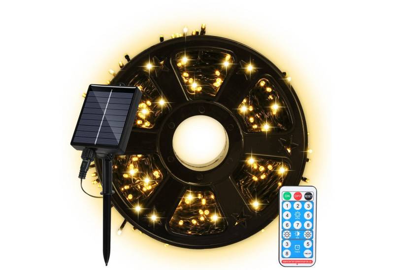 Clanmacy LED-Lichterkette LED Solar Lichterkette Solarleuchten Außen Weihnachten Beleuchtung, Wasserdicht von Clanmacy