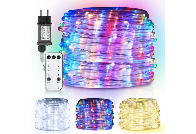 Clanmacy LED-Lichterschlauch LED Lichterschlauch LED Lichterkette 8 Modi IP65 Wasserdicht RGB 10M von Clanmacy