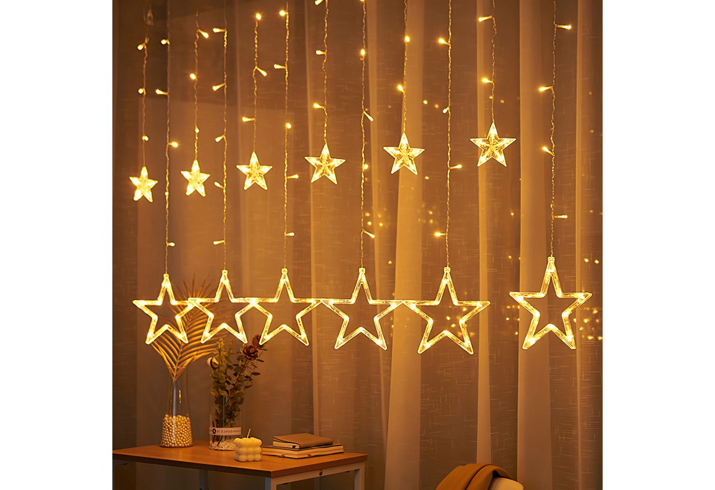 Clanmacy LED-Lichtervorhang 2M 138 LED Lichterkette Weihnachten Beleuchtung Vorhang Party Innen Clanmacy LED-Lichtervorhang 2M 138 LED Lichterkette Weihnachten Beleuchtung Vorhang Party Innen von Clanmacy