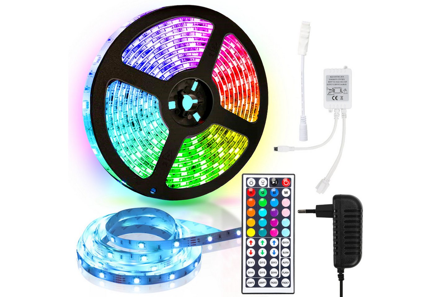 Clanmacy LED-Streifen 2M LED Streifen LichtBand LED Stripe 5050SMD Lichterkette Leiste Strip, 30-flammig Clanmacy LED-Streifen 2M LED Streifen LichtBand LED Stripe 5050SMD Lichterkette Leiste Strip, 30-flammig von Clanmacy