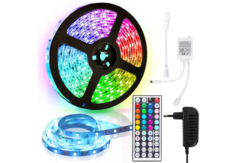 Clanmacy LED-Streifen 2M LED Streifen LichtBand LED Stripe 5050SMD Lichterkette Leiste Strip, 30-flammig von Clanmacy