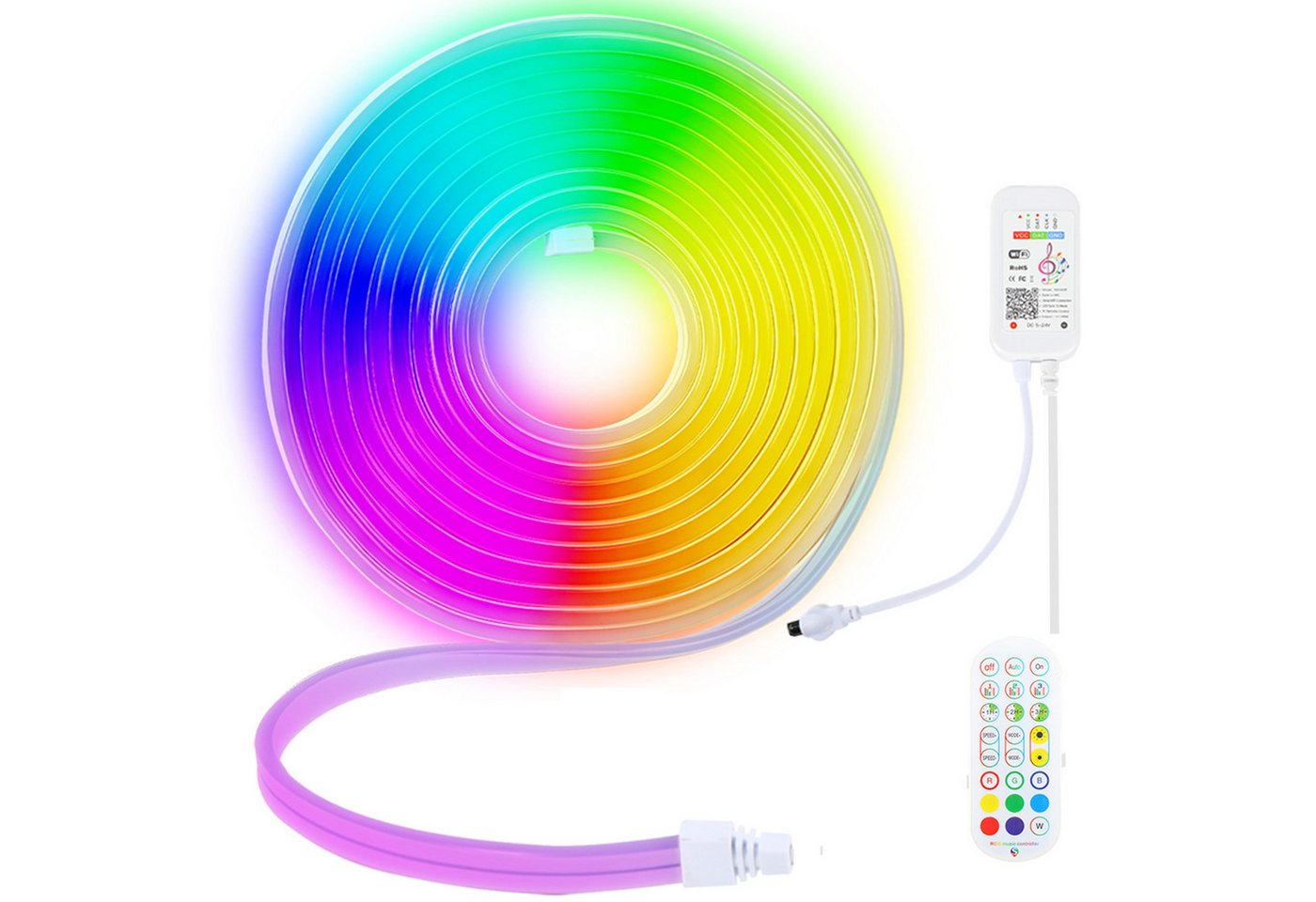 Clanmacy LED-Streifen 3m LED Streifen mit WIFI Controller Dimmbarer Neon LED Strip IP65, 288-flammig Clanmacy LED-Streifen 3m LED Streifen mit WIFI Controller Dimmbarer Neon LED Strip IP65, 288-flammig von Clanmacy