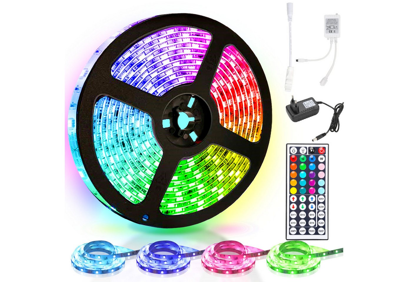 Clanmacy LED Stripe 1-10m LED Streifen RGB stripe 5050SMD Band IP20 Lichterkette Hochzeit, 30-flammig Clanmacy LED Stripe 1-10m LED Streifen RGB stripe 5050SMD Band IP20 Lichterkette Hochzeit, 30-flammig von Clanmacy