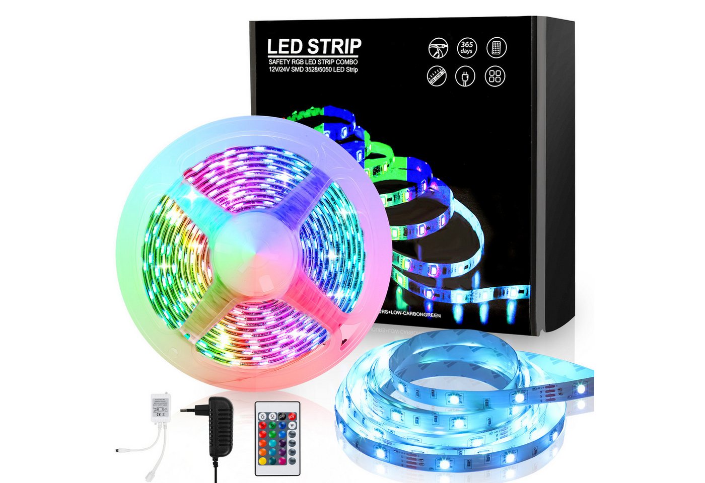 Clanmacy LED Stripe 1-10m LED Streifen set RGB LED Stripe 5050SMD IP20, 30-flammig Clanmacy LED Stripe 1-10m LED Streifen set RGB LED Stripe 5050SMD IP20, 30-flammig von Clanmacy